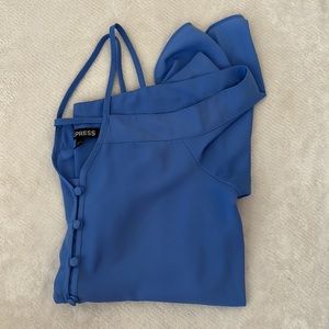 Express Baby Blue Blouse Off Shoulder